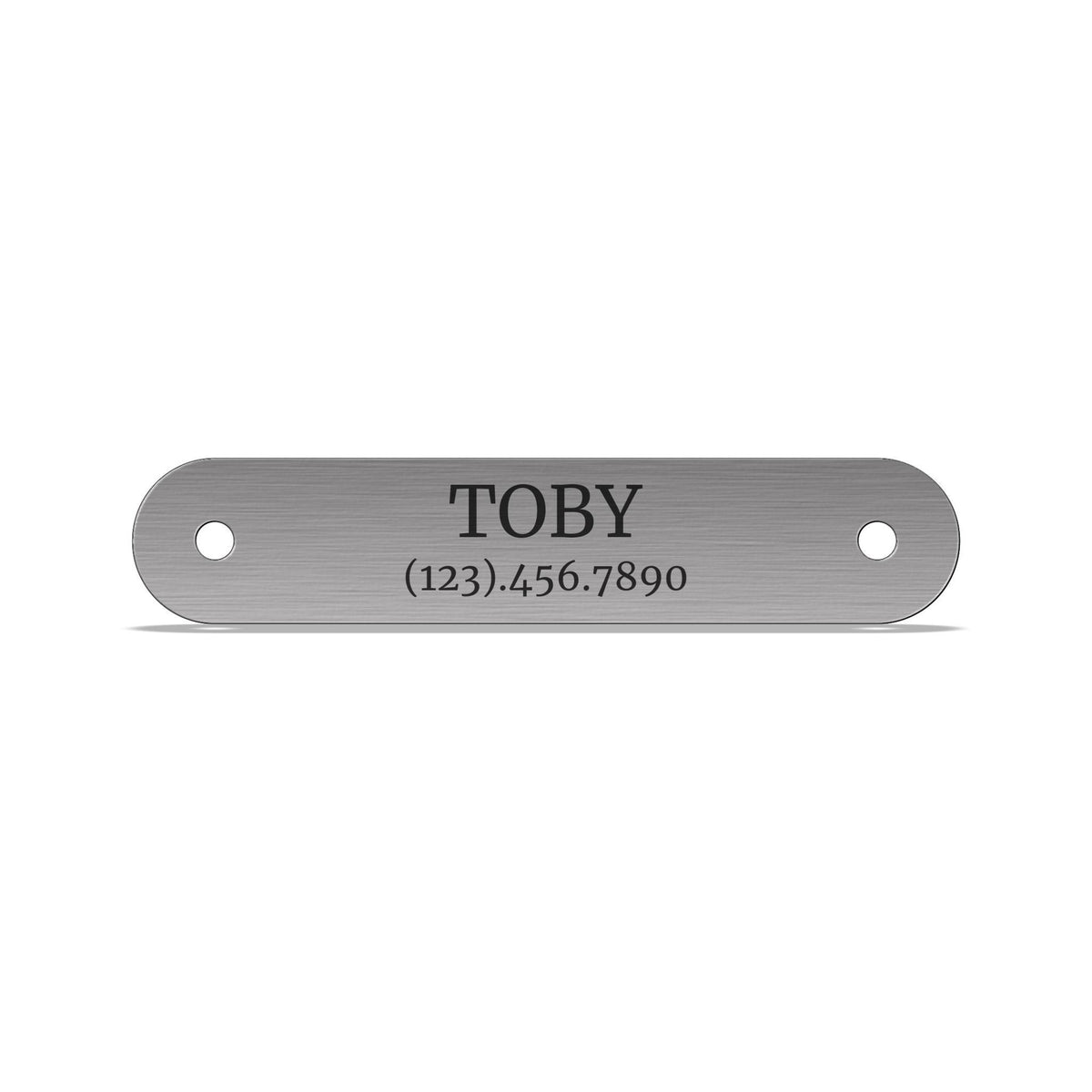 Dog collar with riveted nameplate best sale