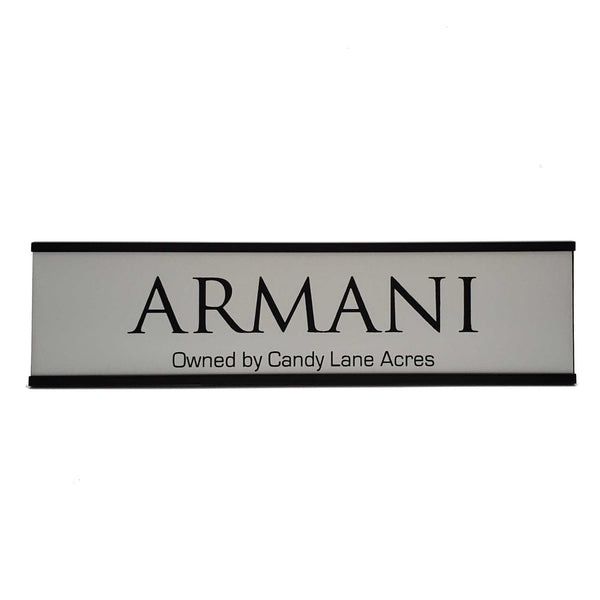 Stable door name plate.