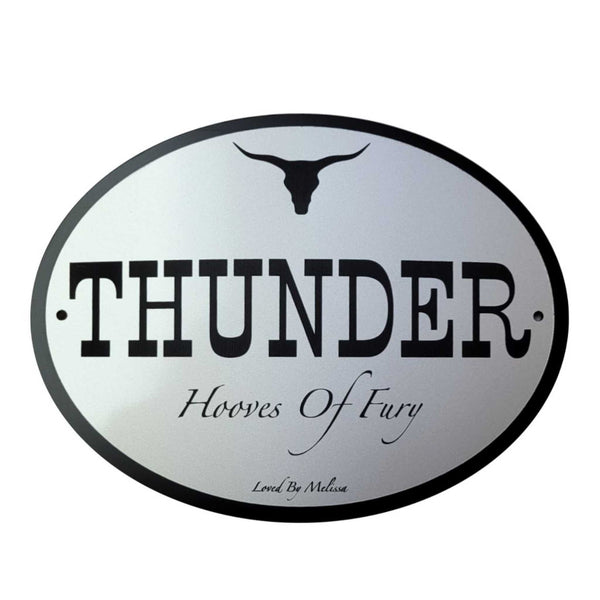 Horse Stall Name Plate The Oval - Precisioncraft Laser