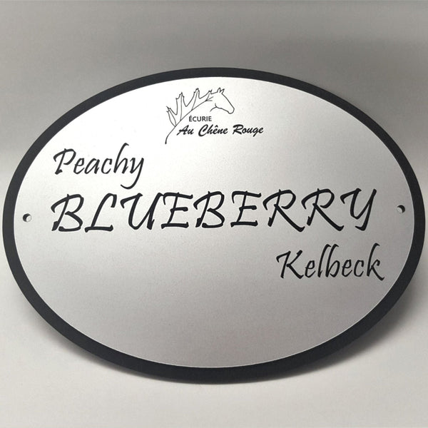 Horse Stall Name Plate The Oval - Precisioncraft Laser