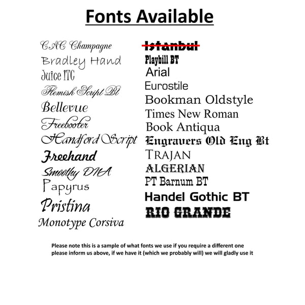 Legends™ Stiff Grooming Brush Engraved Fonts - Precisioncraft Laser