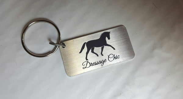 Stainless Key Chain Dressage Chic - Precisioncraft Laser