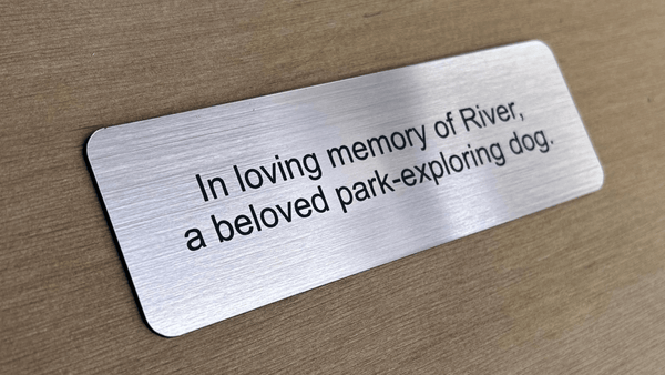 Personalized Memorial Bench Plaques UV Acrylic - Precisioncraft Laser