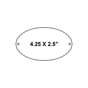 Measurement label indicating size 4.25 x 2.5 inches on a white background