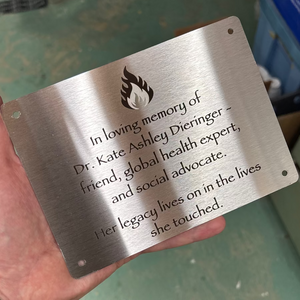 Stainless Steel Memorial Plaque 5 X 7