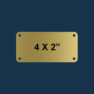 Brass Plate laser engraved  X 2"