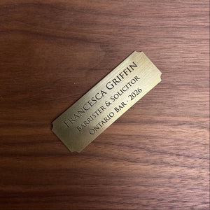 Brass chair plaques - Precisioncraft Laser