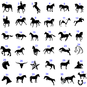 Horse artwork for horse memorial plaque