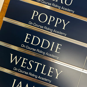 The Slider Horse Name Plate