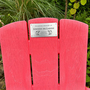 Outdoor Memorial Bench Plaque
