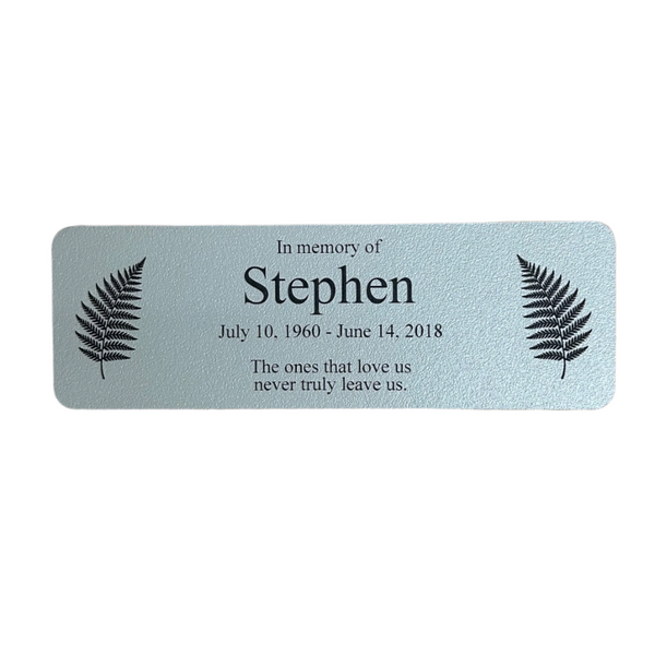Bench plaque ash grey