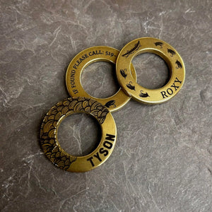 Brass washer tags