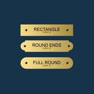 Brass Dog Collar Plate - Precisioncraft Laser