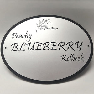 Horse Stall Name Plate The Oval - Precisioncraft Laser