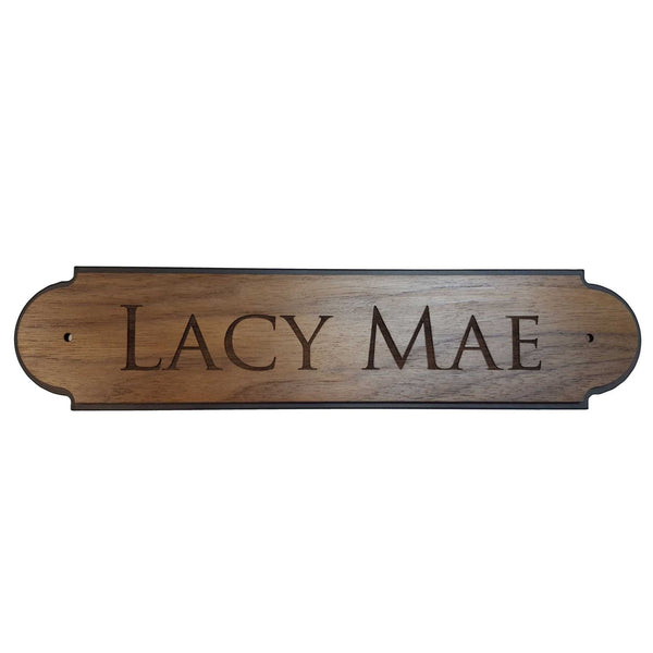 Horse Stall Name Plate Wood Front - Precisioncraft Laser