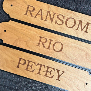 Horse Stall Name Plate Wood Front - Precisioncraft Laser