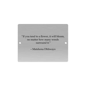 Outdoor plaque, stainless steel plaque, memorial plaque. - Precisioncraft Laser