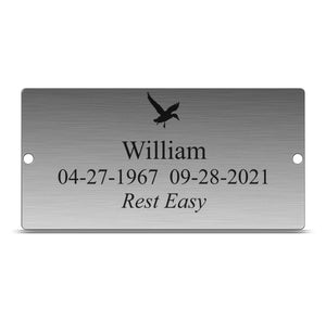 Outdoor plaque, stainless steel plaque, memorial plaque. - Precisioncraft Laser