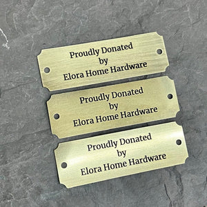 Personalized Brass Bench Plaque - Precisioncraft Laser