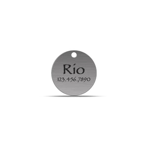 Pet ID Tag,Circle Stainless Steel - Precisioncraft Laser