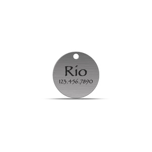 Pet ID Tag,Circle Stainless Steel - Precisioncraft Laser