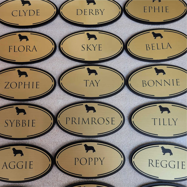 Pet Name Plate  Gold- Precisioncraft Laser