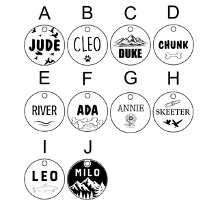 Solid Brass Pet Identification Tag Personalised - Precisioncraft Laser