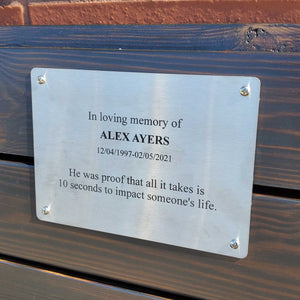 Stainless Steel Memorial Plaque 5 X 7 - Precisioncraft Laser