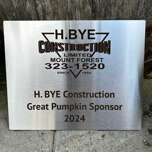 Stainless Steel Memorial Plaque 8 X 10 - Precisioncraft Laser