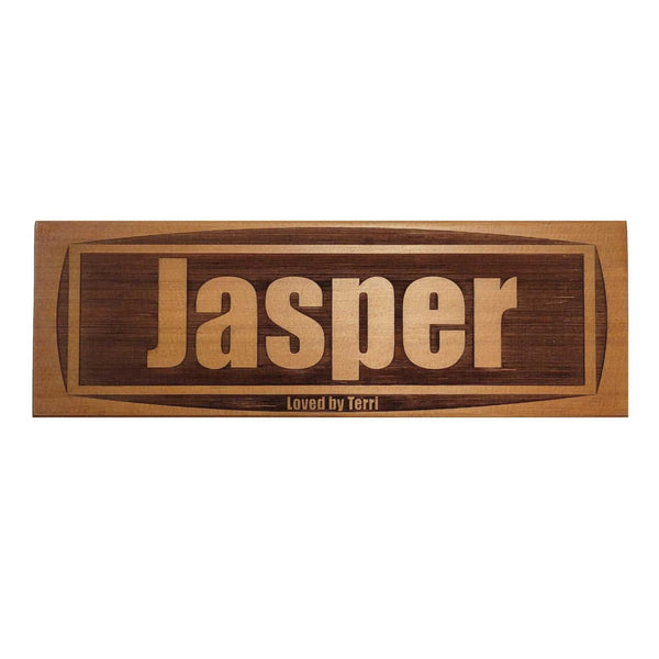 Stall Name Plate Red Cedar - Precisioncraft Laser