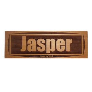 Stall Name Plate Red Cedar - Precisioncraft Laser