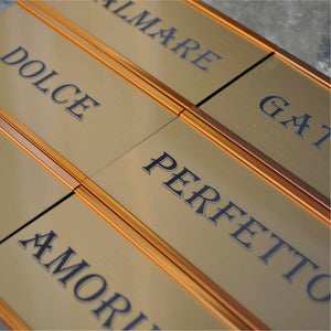 The Slider Horse Name Plate Gold - Precisioncraft Laser