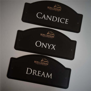 The Standard Horse Stall Name Plate - Precisioncraft Laser