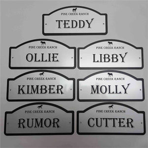 The Standard Horse Stall Name Plate - Precisioncraft Laser
