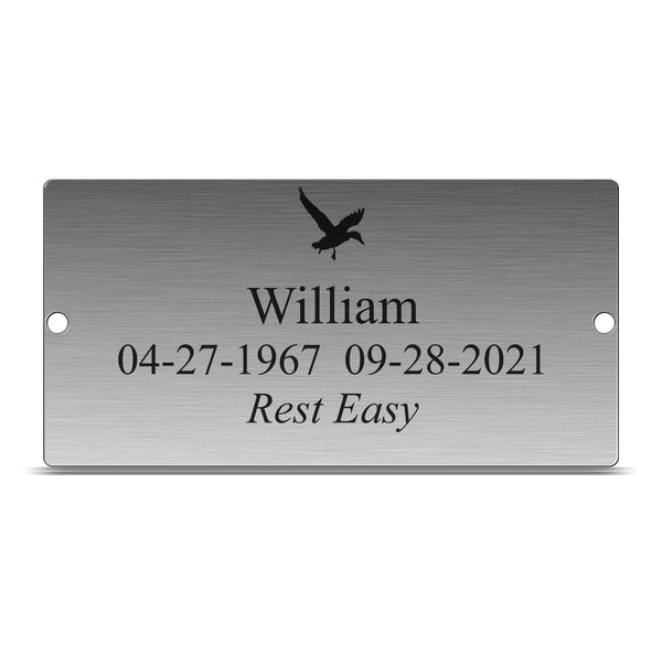 6X3" stainless plaques