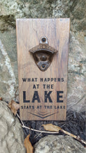 Load image into Gallery viewer, Personalised Wall Mount Bottle Opener Laser Engraved The Lake